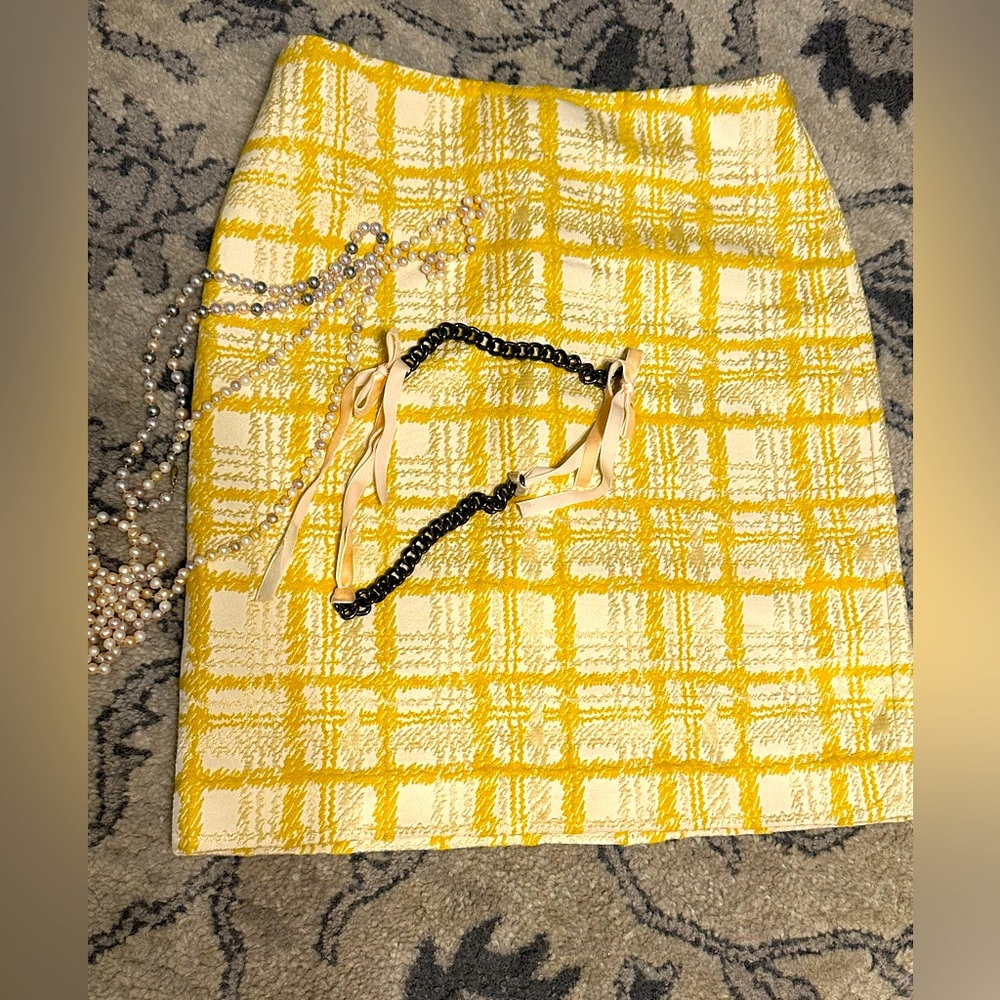 Talbots brocade pencil skirt